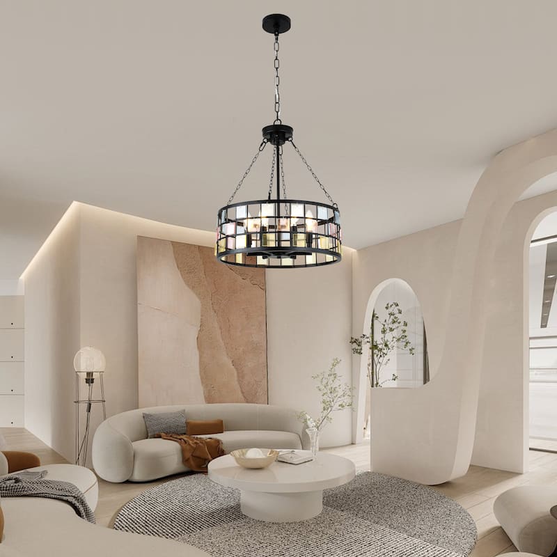 Bella Depot 6-light Pendant Light Modern Colored Chandelier with Adjustable Chian - 17.7"