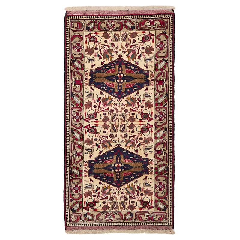 ECARPETGALLERY Hand-knotted Teimani Cream Wool Rug - 3'6 x 6'11