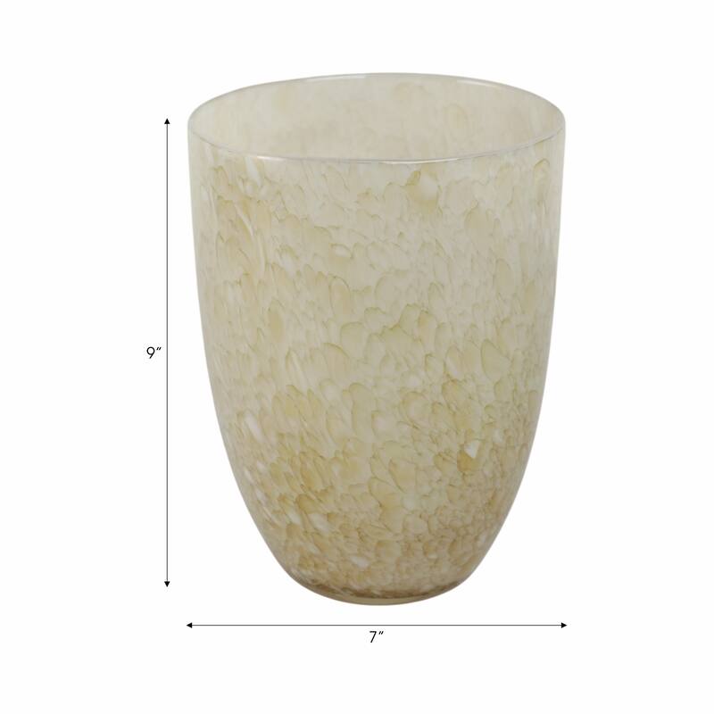 Glass Decorative Vase Textured Handcrafted Sculptural Statement Style