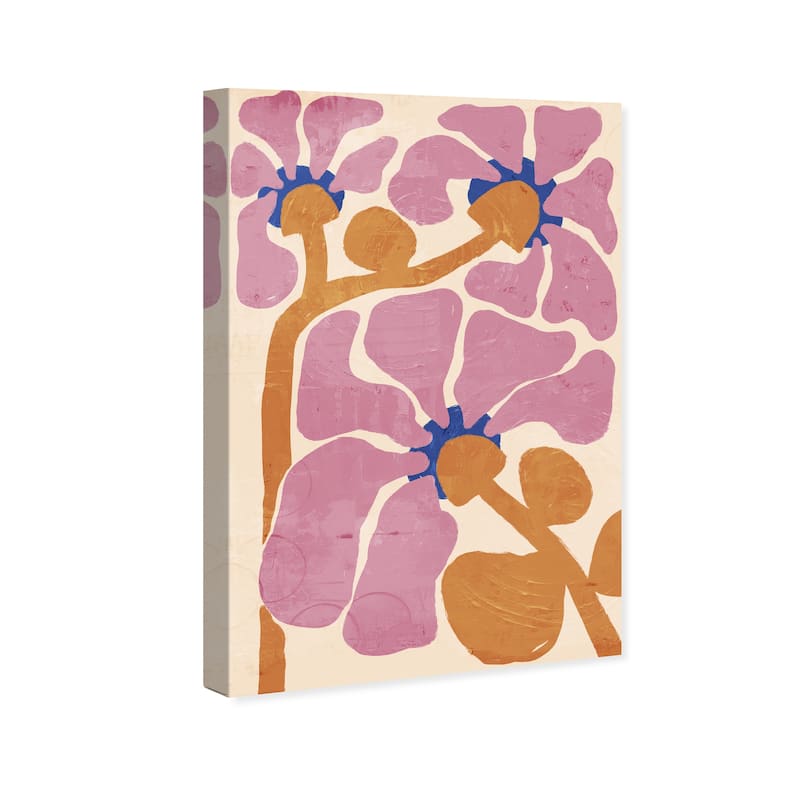 Wynwood Studio Canvas Floral and Botanical Blush Petal Flora Pink and Bohemian & Eclectic Wall Art Canvas Print
