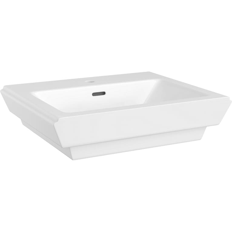 PROFLO 22-7/8" Rectangular Vitreous China Pedestal Bathroom Sink with