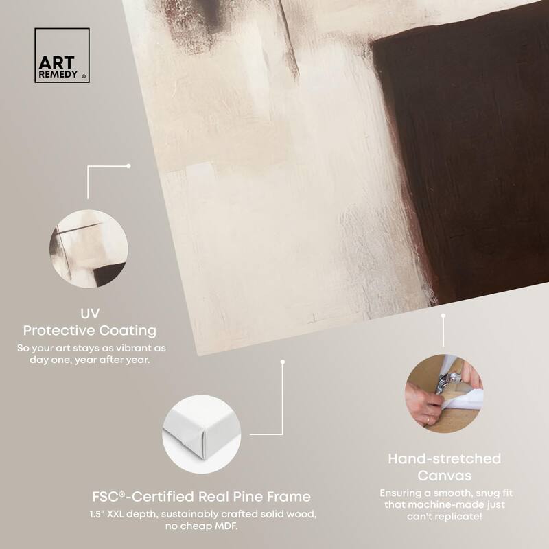 Burgundy and Beige Canvas by Art Remedy, Gallery Wrapped
