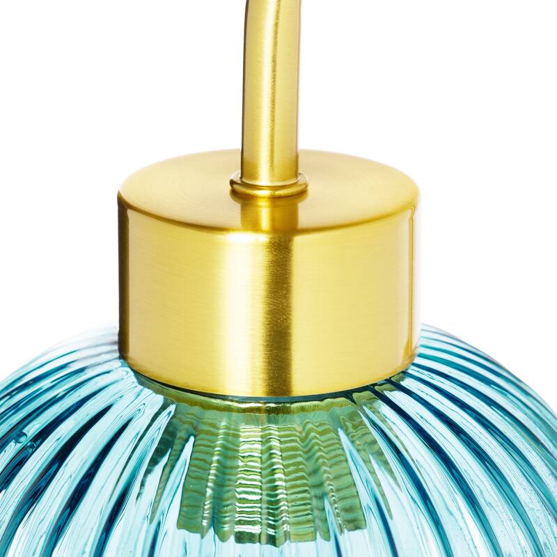 Adrienne River of Goods White Glass and Metal Retro Wall Sconce