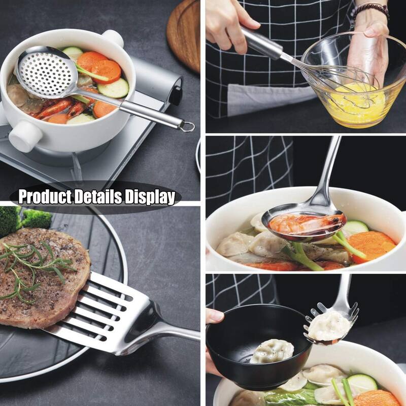 Stainless Steel Kitchen Tool Set with Stand