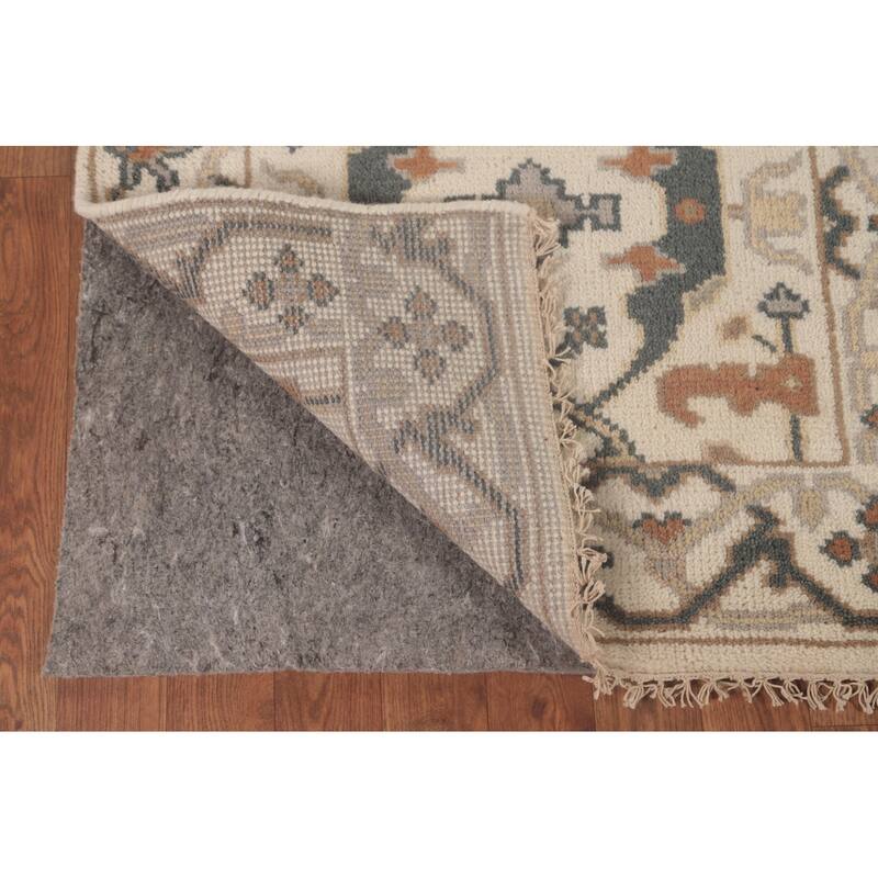 Oushak Runner Rug Hand-Knotted Wool Carpet - 2'7"x 9'11"