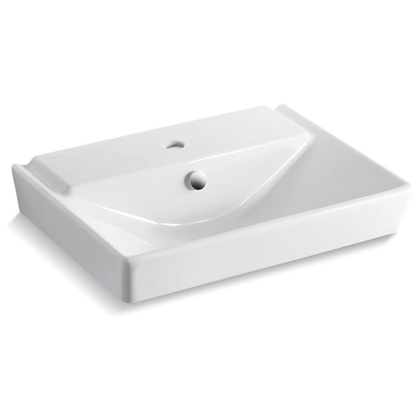 Kohler K 5027 1 Reve 23in Fireclay Pedestal Sink Basin With 1 Faucet Hole And Overflow White