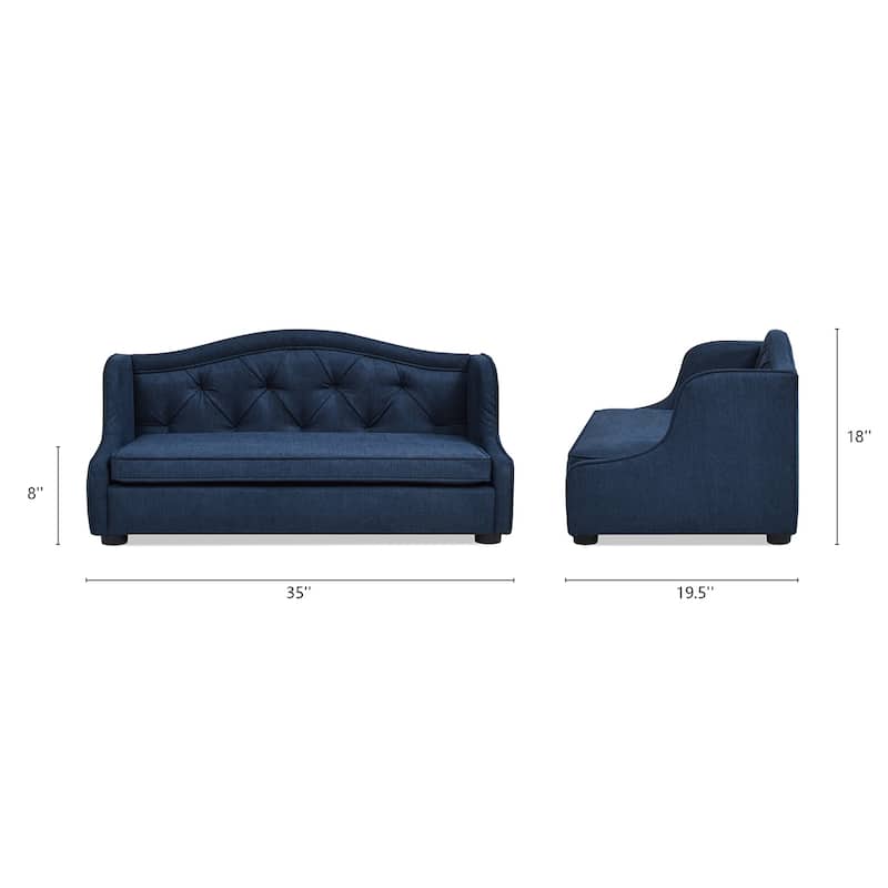 Robin 35" Mid-Century Modern Tufted Wingback Pet Sofa Bed