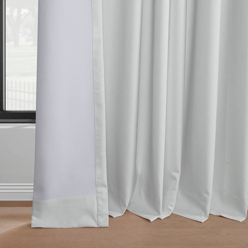 Exclusive Fabrics Solid Performance Linen Grommet Thermal Blackout Curtains for Bedroom & Living Room Curtains Single Panel