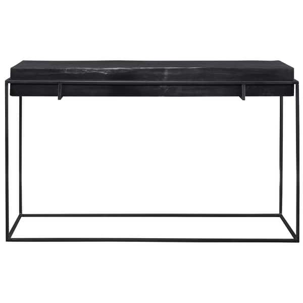 slide 1 of 1, Aluminum Topped Rectangular Console Table - 55.25