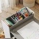 preview thumbnail 8 of 15, Qaba Kids Desk and Chair Set with Paper Roll, Kids Art Table and Chairs Set with Storage Shelves, Activity Craft Table