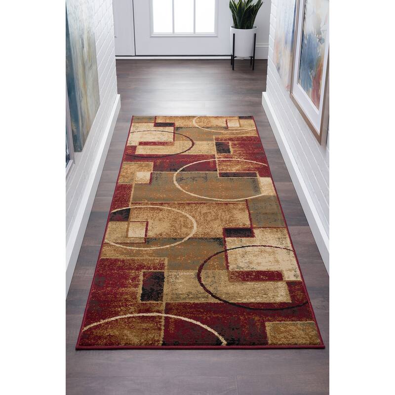 Flora Modern & Contemporary Color Block Indoor Area Rug