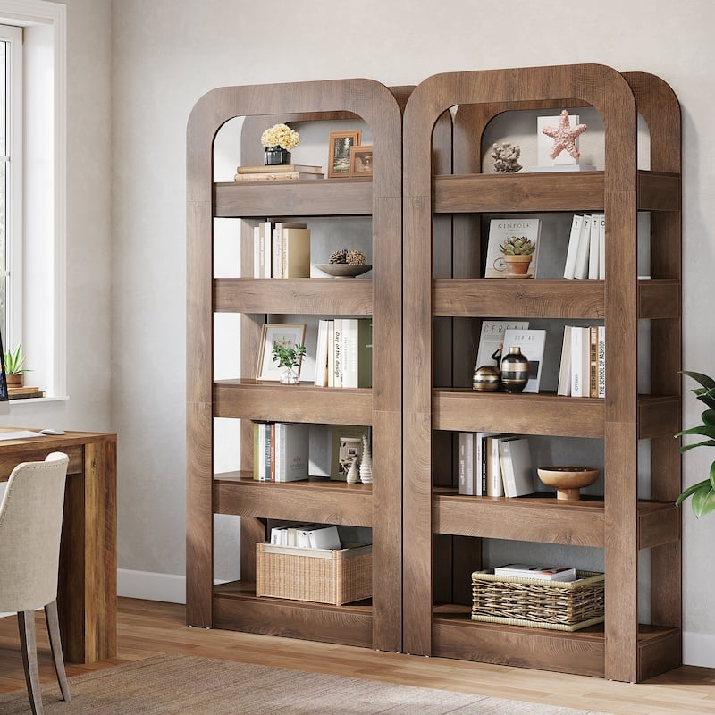 70.9 Inches Tall Bookshelf 5-Tier Bookcase for Home Office - 11.8" D x 31.5" W x 70.9" H