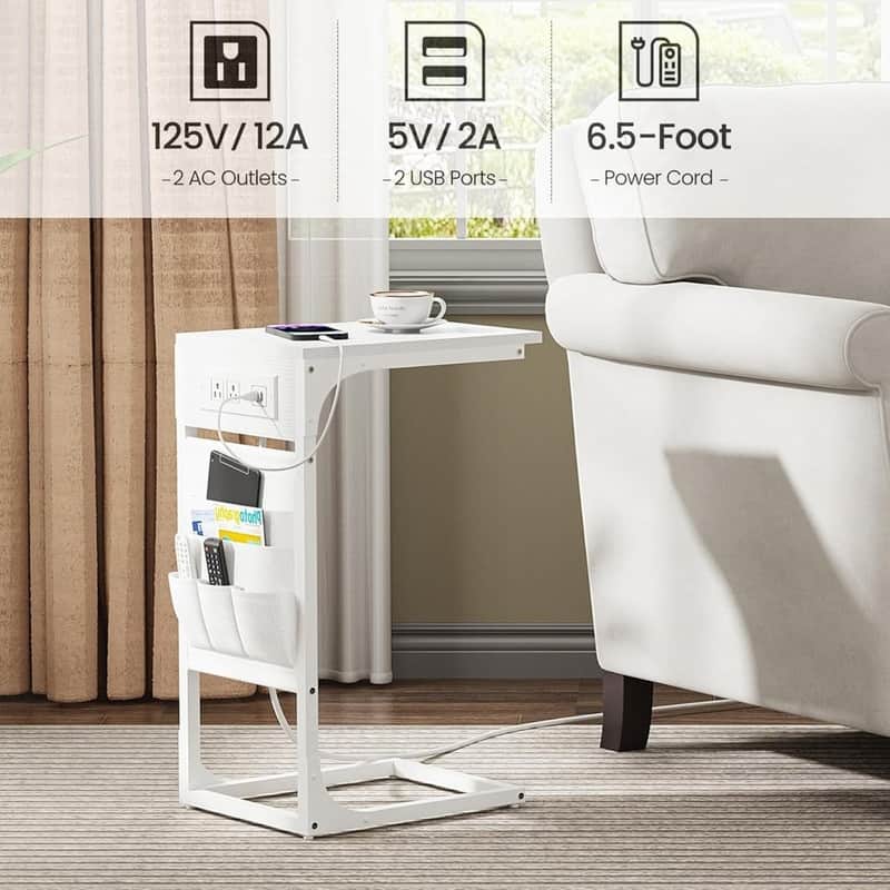 C Shaped End Table