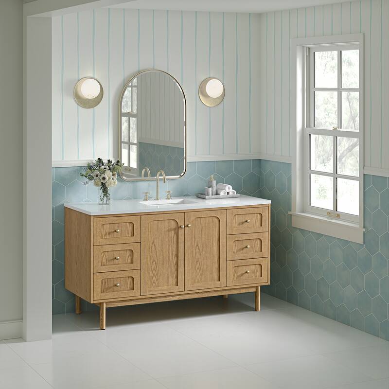 Laurent 60" Single Vanity, Light Natural Oak - 60S