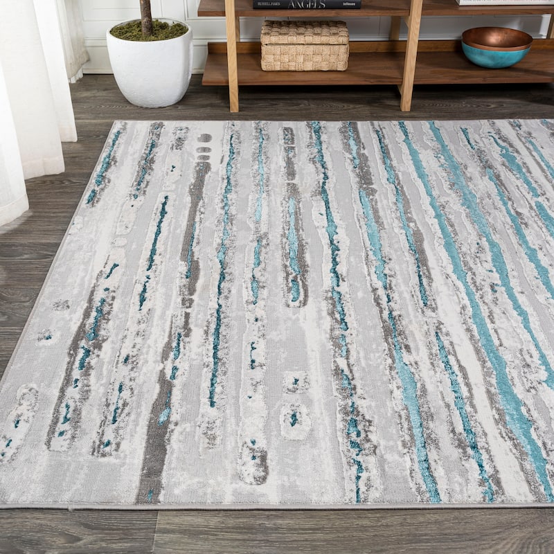 JONATHAN Y Timeworn Modern Stripe Area Rug