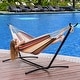 preview thumbnail 61 of 86, Double Cotton Hammock with Space Saving Steel Stand