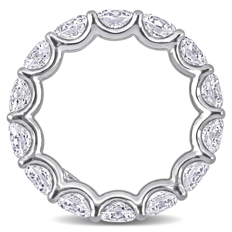 Miadora 6-3/5ct TDW Round-Cut Diamond Eternity Ring in 18k White Gold