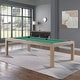preview thumbnail 30 of 35, Olivia 8ft Driftwood Ash Billiard Slate Pool Table with Dining Top Green/Yellow