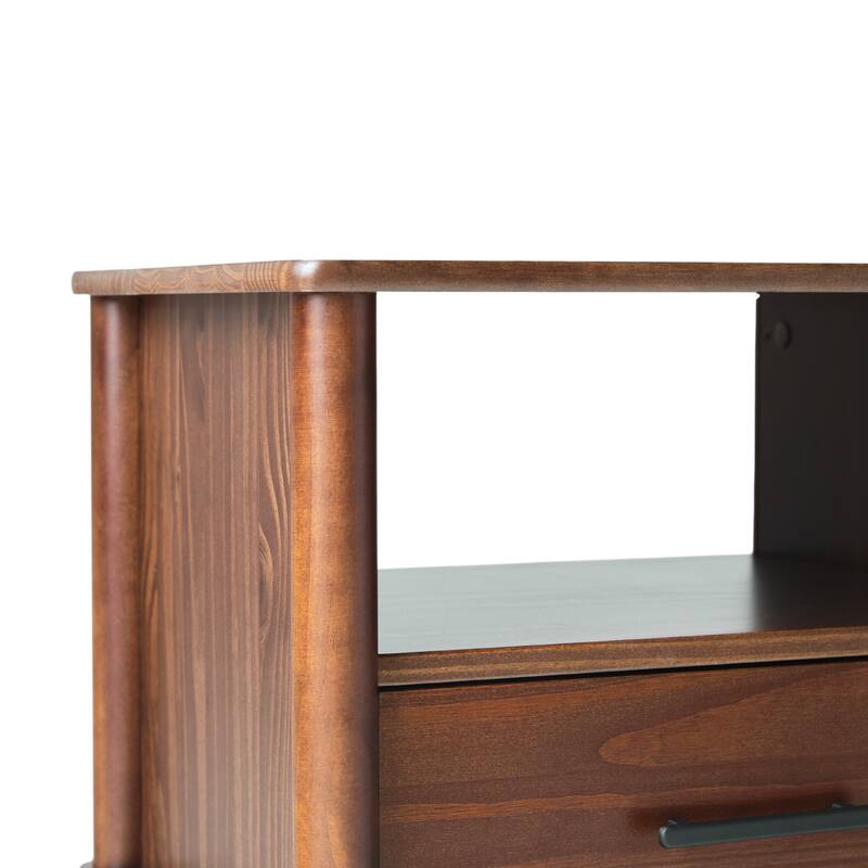 Middlebrook Designs Mid-Century Modern Solid Wood Spindle Nightstand