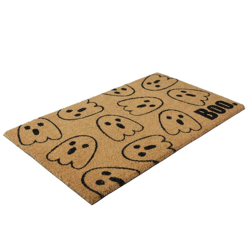 Natural Coir Boo with Ghosts Halloween Doormat 18" x 30" - 30