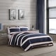preview thumbnail 2 of 6, Nautica Wesley Awning Stripes Reversible Lighweight Cotton Quilt (Blue, 3 Piece Set)
