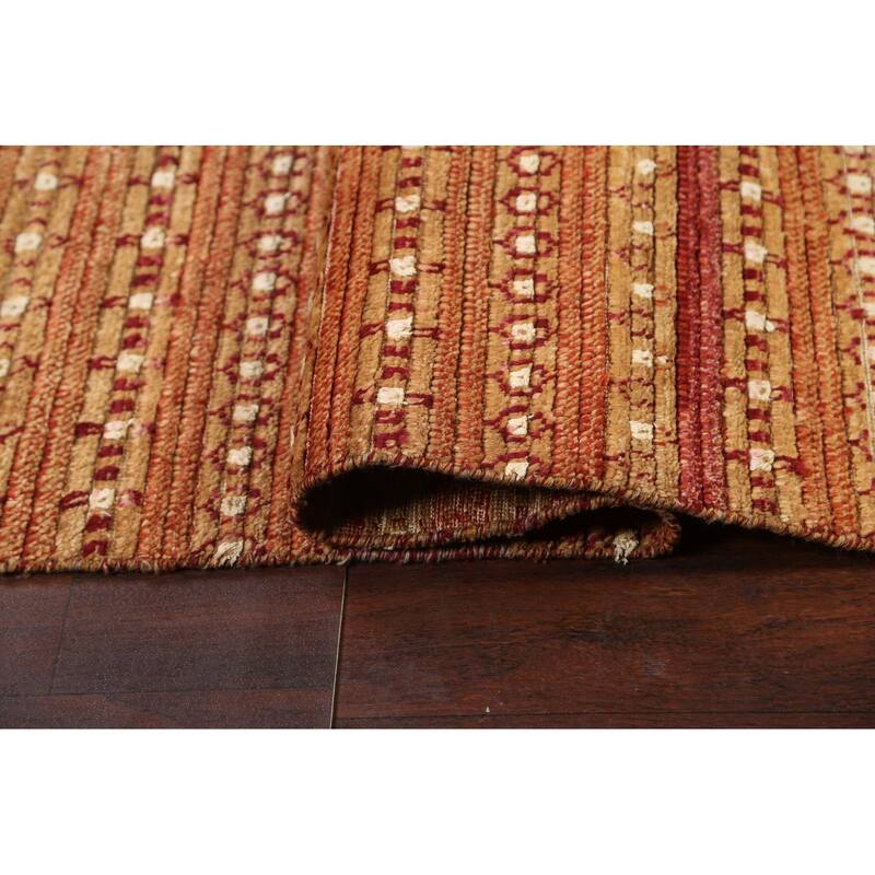 Striped Gabbeh Kashkoli Oriental Runner Rug Hand-knotted Wool Carpet - 2'9" x 8'1"