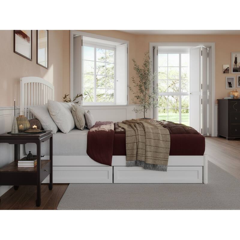 Lucia Platform Bed with Panel Footboard and Storage Drawers