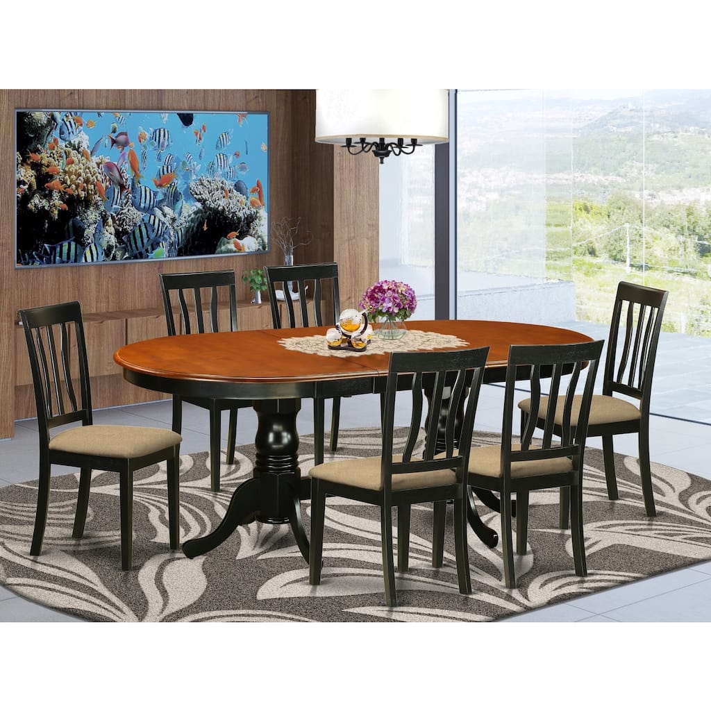 Gothic Grace 9-Piece Dinette Set - Solid Wood Table & Chairs - Elegant Dining Room Furniture