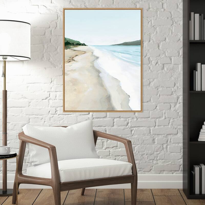Crash Into Me II (Beach) by Isabelle Z (23 x 30 in.), Framed Canvas Wall Art Print - Sylvie Maple - Sylvie Maple