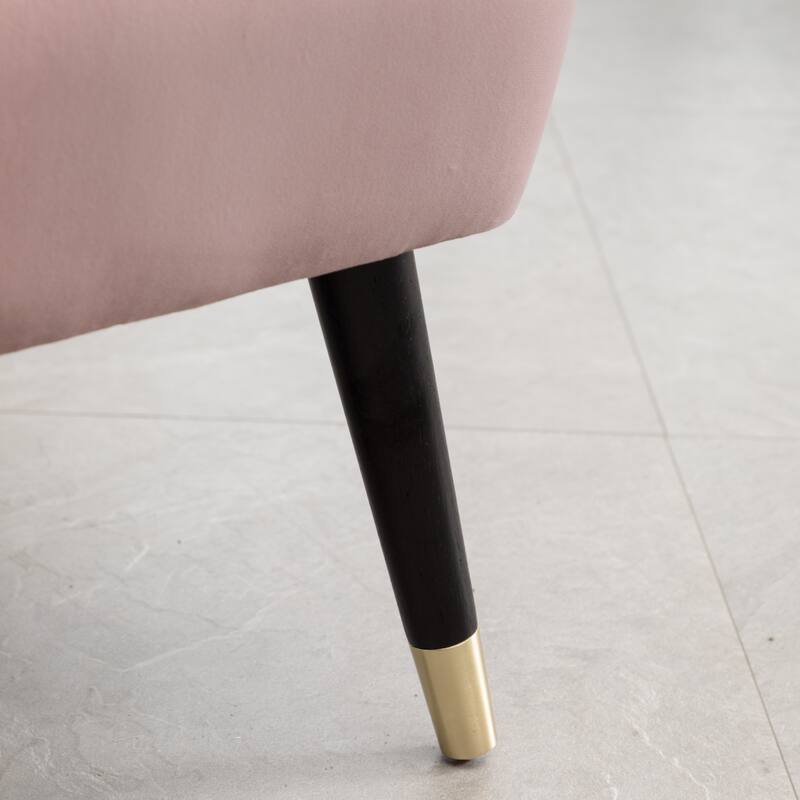 Contemporary Velvet Upholstered Accent Chair, for Living Room