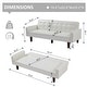 preview thumbnail 27 of 31, Sofa Bed, Futon Couch Bed, Faux Leather Love Seats Sofa, Loveseat Sleeper Bed For Living Room, Guest