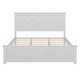 preview thumbnail 4 of 4, Coastal Farmhouse King Size Solid Wood Kids Bed Frame, Rustic Panel Design, No Box Spring Needed, Easy Assembly, Antique White