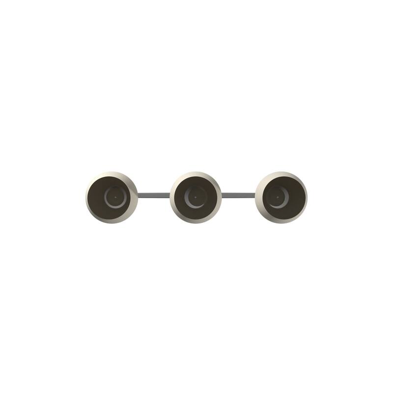 Eglo Batista 3-light Matte Nickel Island Light with White Wiped Glass