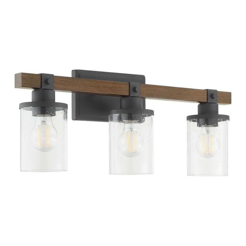 Quorum International 5089-3 Alpine 3 Light 23" Wide Vanity Light - Textured Black Walnut
