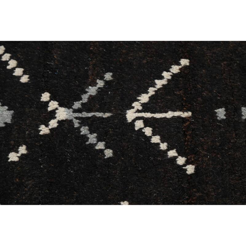 Vegetable Dye Modern Moroccan Berber Oriental Area Rug Wool Handmade - 4'6" x 6'11"