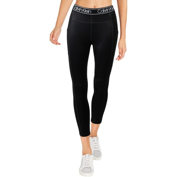 Calvin Klein Performance Womens Athletic Leggings High Waist Fitness - Black - S. Opens flyout.