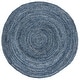 preview thumbnail 57 of 147, SAFAVIEH Georgine Handmade Braided Bohemian Cotton Rug 6' Round - Denim/Blue