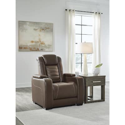 Signature Design by Ashley High Impact Brown Power Recliner