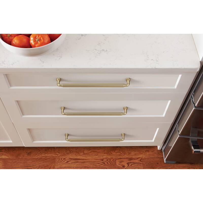 Amerock BP37707 Cowrie 10-1/16" Center to Center Fluted Handle Cabinet