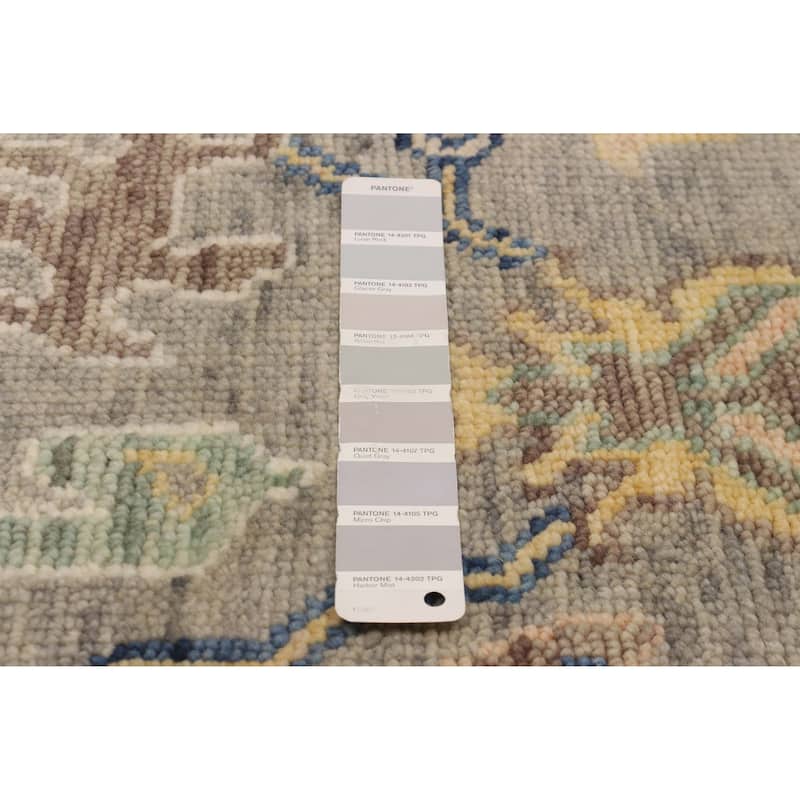 ECARPETGALLERY Hand-knotted Royal Oushak Light Grey Wool Rug - 6'2 x 8'9