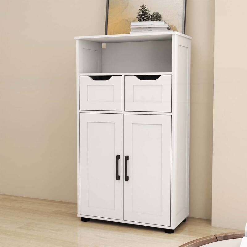 Farmhouse Storage Cabinet with Adjustable Shelves,Suitable for Living, Dining, Office, Bedroom