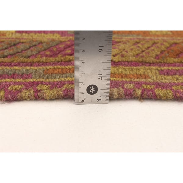 ECARPETGALLERY Hand-knotted Tajik Caucasian Purple Wool Rug - 6'7 x 8'9