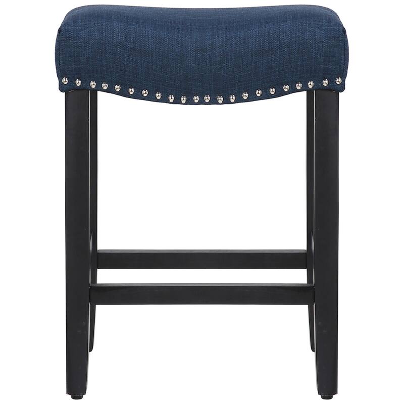 Jameson Upholstered Polyester Black 24 Inch Counter Stool (Set Of 2)