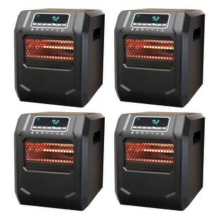 Lifesmart 4-Element Quartz Infrared Electric Large Room Space Heater (4 ...