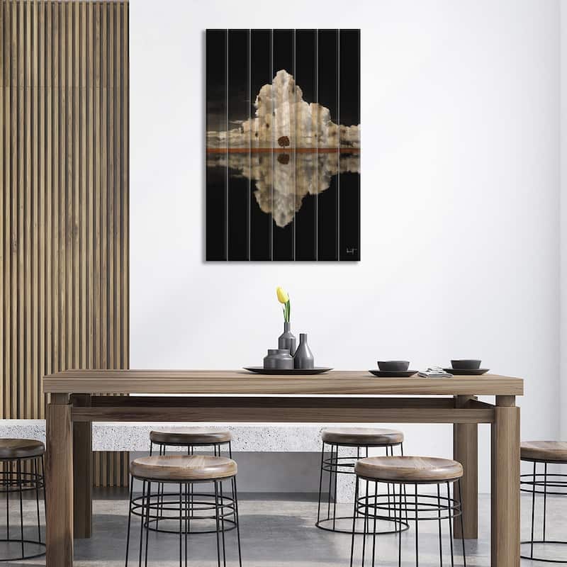 Maple Tree Print On Wood by Kathrin Federer - Multi-Color