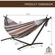 preview thumbnail 83 of 86, Double Cotton Hammock with Space Saving Steel Stand