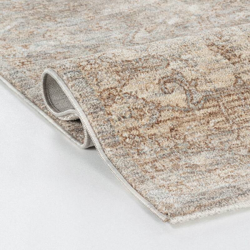 Stelios Collection Grey/Beige Transitional Area Rug