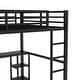 preview thumbnail 7 of 42, Loft Bed with Built-in Wardrobe, Desk, and Storage Shelves, Space-Saving Design