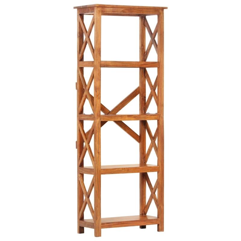 vidaXL Bookshelf Book Rack Standing Shelves Wall Bookcase Solid Wood Acacia