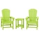 preview thumbnail 2 of 194, Laguna Kids Outdoor Poly Adirondack Chair With Side Table 3-Piece Set Lime